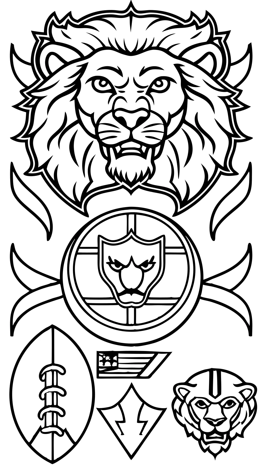 detroit lions coloring page